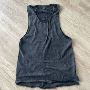 Black Distressed Tank Top